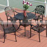 cast aluminum patio furniture chair table set