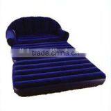 Inflatable Flocked PVC AIR BED 188*137*58cm With Pump thumbnail-1