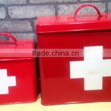 Multifunctional Rectangle Metal Medicine Storage Box Portable First Aid Cabinet thumbnail-4