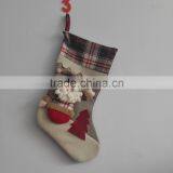 2017 Amazon Hot Custom Felt Fabric Christmas Gift Hanger Santa Christmas Stocking in Stock thumbnail-3