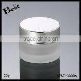 20g Frosted Glass Jars Metal Lids for Skin Care Cream OEM Logo thumbnail-1