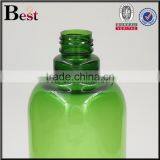 Cosmetic Packaging Round Shoulder Shampoo Lotion Essential Oil Beard Oil Detergent Green 500ml Clear Plastic Bottle With Pump thumbnail-4