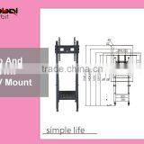 Tilting Screen LCD TV Wall Mount, Mobile TV Holder Bracket Cart With Wheels thumbnail-1