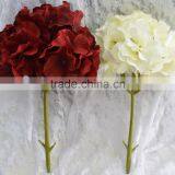 Big Hydrangea Silk Flower Heads Indoor Wedding Decoration Low Moq
