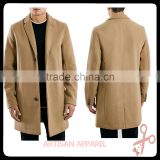 2016 luxury Italy top brand style mens Camel Wool Blend Overcoat OEM service jackets coats factory in china