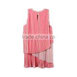 Latest Net Frock Design Kids Cotton Frocks Sleeveless Children Dresses HSd5176 thumbnail-3