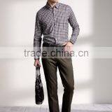 New Design Small Checked Blends Cotton Men Shirt SL0070 thumbnail-4