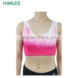 Custom Made OEM Women's Fitness Hot Sex Plain Gym Sports Bra Yoga Top thumbnail-1