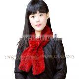 CX-S-82H Best Prices OEM Design Stock Fashion Knitted Mink Fur Ladies Scarf thumbnail-4