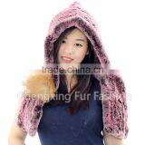 CX-C-242G New Design Earflap Fashion Rex Rabbit Fur Hats and Caps thumbnail-3