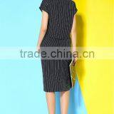 Stripe Fitted Ladies Suit Design Dress Women Wear thumbnail-4