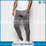 Mens Skinny Jogger Pants Men With Stripe in Gray Wholesale