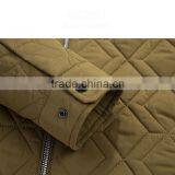 Mens Classic Stand Collar Quilted Jacket With Elbow Patch thumbnail-3