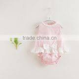 Plain Baby Pink Top Clothes Spots Pattern Sleeveless Shirt Same Fabric Diaper Cover thumbnail-1