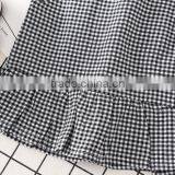 Stylish Baby Girl Clothes Gingham Shirt And Shorts Matching Clothing Set Outfit thumbnail-4