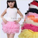 Zm40030a 2016 Summer Pure Color Bubble Skirt Kids Girls Fashion Dress Children Clothing thumbnail-1