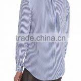 Men Stripe Long Sleeve Cotton Shirt Slim Fit Shirt thumbnail-3