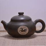 Horse Running Design Hand Carving Tea Pot Zisha Tea Pot China Teapots Qinzhou Nixing thumbnail-1
