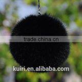 Eco-friendly Hot Sale 8cm Dyed Colour Faux Fur Trimming Furry Pompom Ball Rabbit Fur Keychain thumbnail-5