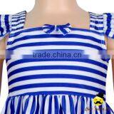 YZA-004 Yiwu Yihong Cute Stripe Stylish Little Girls Flutter Sleeve With Back Bow Short Pants Swim Wear Swimsuit thumbnail-2