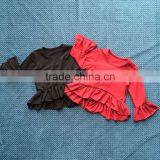 DYJ-157 Persnickety Remark Girls Long Sleeve Top Designs Wholesale Children's Boutique Icing Ruffle Shirts Colorful Polo Shirts thumbnail-6