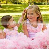 Super Fluffy White With Red Blue Nylon With Satin 2 Layers Factory Direct Kids Parth Birthday Pettiskirt Tutu thumbnail-1