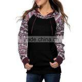 Oversized Women Fashion Contrast Color Pullover Sweatshirt Hooded Top Hoodie thumbnail-1