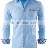 Mens Premium Casual Inner Contrast Dress Shirt thumbnail-3