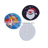 Wood Sewing Buttons Scrapbooking 2 Holes Oval At Random Christmas Pattern thumbnail-3