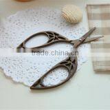 Vintage Bronze Scissor Hollow Scissors Handmade Art Sewing Scissor thumbnail-5