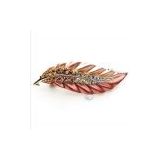 Gorgeous Jewelled leaf Alloy barrette hair accessories wholesale