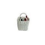 Washable PP Wire Handle Cosmetic Gift  Baskets 14 x 9.5 x 20cm
