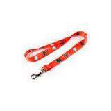 Name Card Silicone Key Chain With Dye Sublimation Logo , Carabiner Hook Lanyard