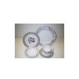 P002 Hydrangea 20pc porcelain dinnerware set