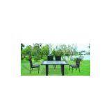 Outdoor Furniture,dining Furniture ,toughened Glass Table,textile Chairs and Tables,chair,table,aluminum +PE Rattan Chair,aluminum +PE Rattan Table HT59 HY105 thumbnail-1