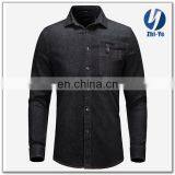 in Stock Items Latest Fashion Mens Denim Shirts thumbnail-2