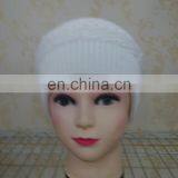 Real Wool Knitted With Raccoon Fur Pompom Beanie Hat Pretty Wool Knitted Raccoon Fur Ball Hat thumbnail-3