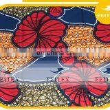 2015 Fashion African Wax Fabric Wholesale Embroidery Print Dress Fabric for Occasion thumbnail-1