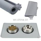 Waterproof Pet Food Mat Easy Washing Solid Color Silicone Pet Feeding Pad Pet Bowl Drinking Mat thumbnail-2