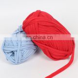oeko tex fancy ribbon yarn manufacturer best sales 100g rolls zpagetti yarn T shirt yarn for hand knitting