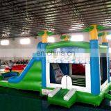 inflatable water slide with bounce house and swimming pool