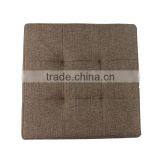 Ample Collapsible Storage Ottoman With Cushion Top thumbnail-2