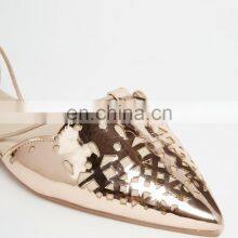 Women Point Toe Scalloped Design Lace up Ladies Flat Sandals Shoe thumbnail-4