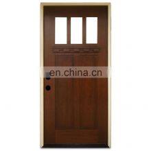 Oak wood bathroom glass insert wood interior door