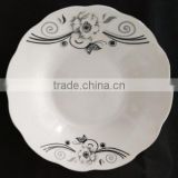 2016 new decal ceramic plate, new design porcelain plates, soup plates dishes