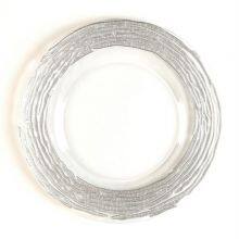 Amazon Sale Gold Silver Rimmed Glass Charger Decorative Dinner Plate For Wedding Party Restaurant thumbnail-2