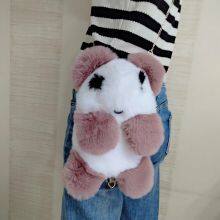 0182023 New Plush Panda Schoolbag Cute Backpack Panda Artificial Fur Bag Plush Toys China Wholesale thumbnail-2