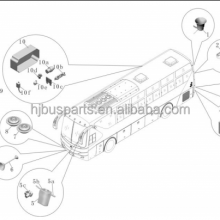 Fábrica da China - Interruptor automático 3712-00560, interruptor de sinalizador, interruptor de luz para ônibus chinês thumbnail-3