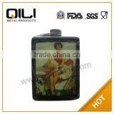 All Over Water-transfered Logo Hip Flask|sexy Women Stainless Steel Hip Flask