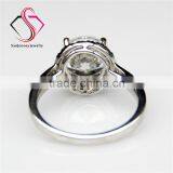 Round Brilliant Cut Moissanite 3CT 9.0mm Center 14k 18k White Yellow Gold Halo Diamond Engagement Ring thumbnail-2